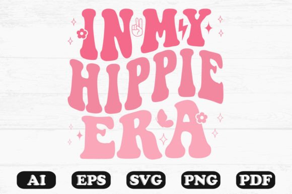 In My Hippie Era Retro Wavy Svg