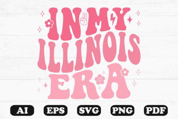 In My Illinois Era Retro Wavy Svg T-shi