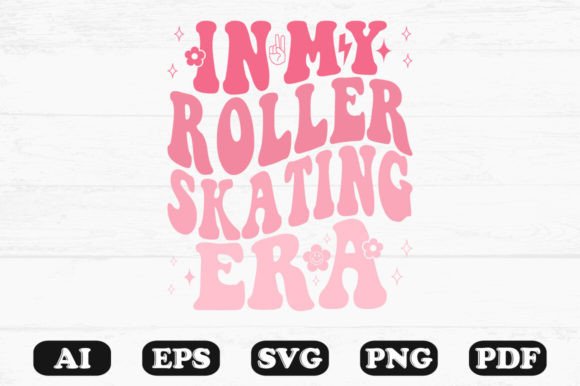 In My Roller Skating Era Retro Wavy Svg