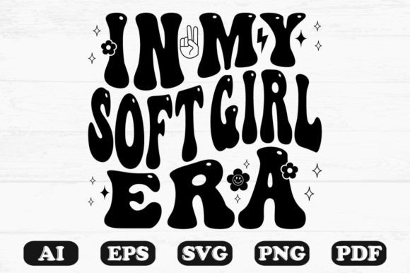 In My Soft Girl Era Retro Wavy Svg