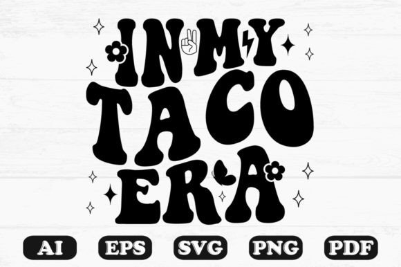 In My Taco Era Retro Wavy Svg T-shirt