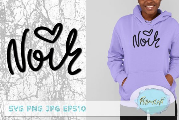 Noir French SVG Quote Black