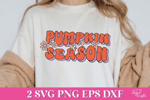 Pumpkin Season Retro SVG Quote